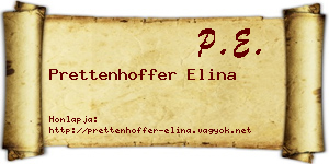Prettenhoffer Elina névjegykártya